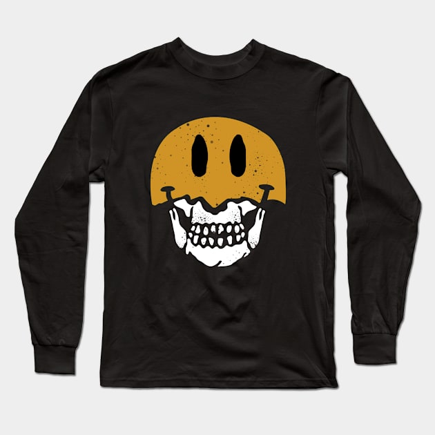 skeleton emoji emoticon Long Sleeve T-Shirt by Crazy.Prints.Store